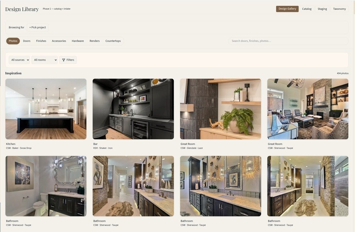 Design Library gallery of finished kitchens and baths